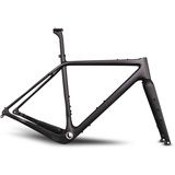 ICAN X-Gravel-2 Carbon Gravel Bike Frameset BSA Vollständig innenliegende Kabel Flat Mount Steckachse(56cm)