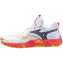 Mizuno Wave Momentum Elite Volleyballschuhe, 01 - white/fiery coral 2/citrus 48.5