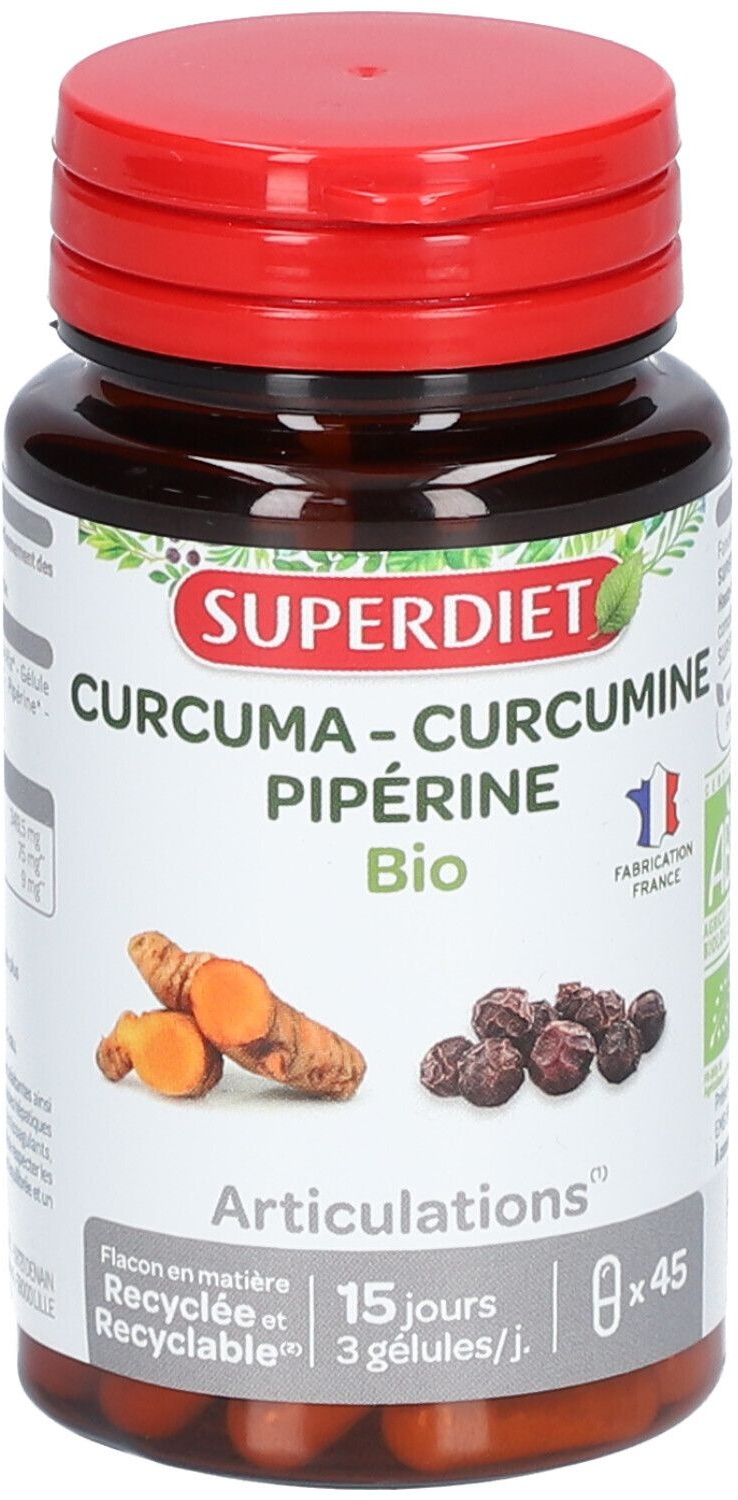 SUPER DIET Curcuma Curcumine - Pipérine BIO 45 pc(s) capsule(s)