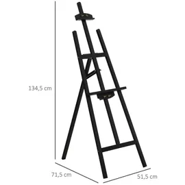 Homcom Staffelei schwarz Polypropylen B/H/L: ca. 5x51x71 cm | Schwarz