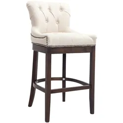 CLP Barhocker Lakewood Stoff, Antik-dunkel creme