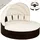 CASARIA Polyrattan Sonneninsel Ø230cm braun/weiß