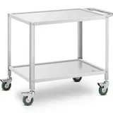 Royal Catering Servierwagen - Edelstahl 2 Borde 80 x 57 cm - 300 kg - 53 cm Abstand -