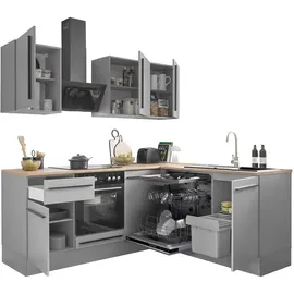 BASIC by Balculina Winkelküche Denver L-Form 220 cm grau