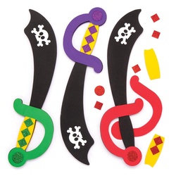 Moosgummi-Bastelsets "Piratenschwert" (4 Stück) Bastelsets