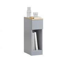 SoBuy Nachttisch mit Schublade Beistelltisch Nachtschrank Hellgrau FBT111-HG