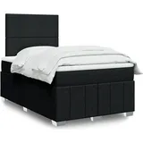 Maison Exclusive - Boxspringbett mit Matratze Schwarz 120x200 cm Stoff - Schwarz