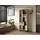 SKRAUT HOME Bücherregal 67 x 31 x 174 cm Eiche Schwarz