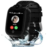 Smartwatch Kinder, 4G Kinder Smartwatch mit GPS und Telefon, IP68 Wasserdicht GPS Uhr Kinder mit SOS Videoanruf Voice Chat Schulmodus Spiel Wecker Kinderuhr Geschenk für Mädchen und Jungen 3-14 Jahren