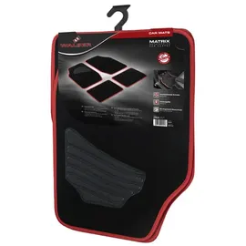Walser Universal Fußmatten Matrix Komplett-Set schwarz rot