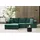 Fun Möbel Ecksofa Sofa ALVARO inkl. QI Ladegerät Stoff Opera Velvet Petrol Ottomane Links - Grün