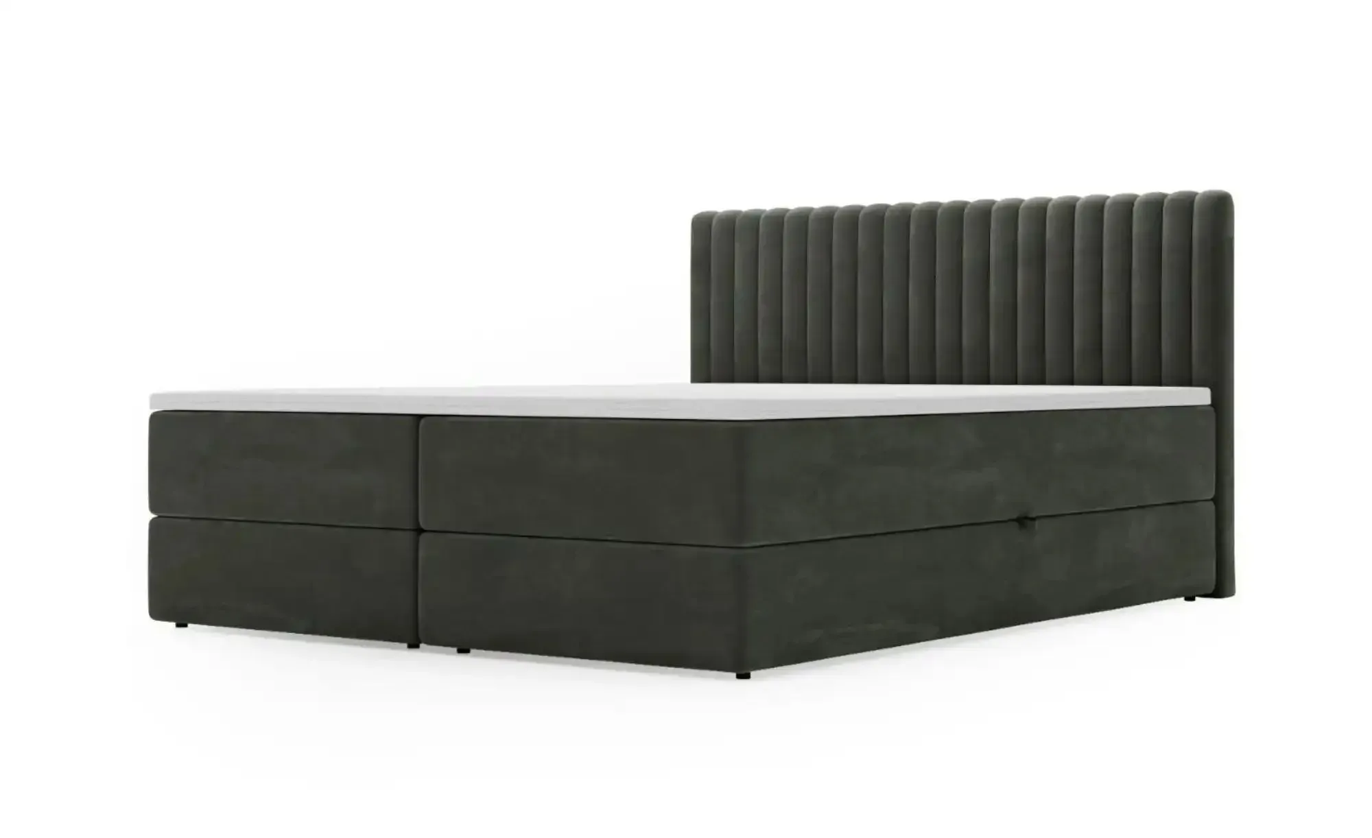 GrainGold Boxbett mit Stauraum  ¦ grau ¦ Maße (cm): B: 185 H: 105