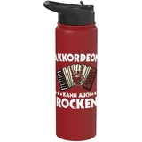 Akkordeon Rockt Handharmonika Rocker Sprüche Akkordeon Stainless Steel Insulated Water Bottle