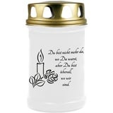 HS Candle Grabkerze GK-04210 (1-tlg), Grabkerze Brenndauer 48 Stunden mit Motiven