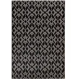 Steffensmeier Outdoorteppich, Schwarz, Textil, Rauten, Rechteckig, 120x170 cm wasserabweisend, Teppiche , Böden, Teppiche, Outdoorteppiche