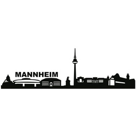 wall-art Wandtattoo »Stadt Skyline Mannheim 120cm«, (1 St.), schwarz