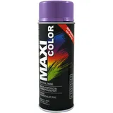 Maxi Color NEW QUALITY Sprühlack Lackspray Glanz 400ml Universelle spray Nitro-zellulose Farbe Sprühlack schnell trocknender Sprühfarbe (RAL 4005 - blaulila glänzend)