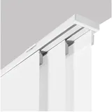 SN DECO GROUP Gardinenschiene Flächenprofil SP Set 3-läufig, 3-läufig, Fixmaß, mit Bohren, verschraubt, Aluminium weiß 480 cm x 5,1 cm