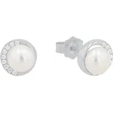 s.Oliver Damen, Ohrstecker 2022749 Perle Silber