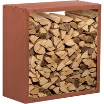 prima terra Kaminholzregal 78 x 35 x 78 cm edelrost