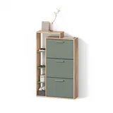 livinity® Ortello 80 x 128,3 x 24,2 cm 3 Schubladen / grün