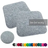 Heimtexland ® 2er Pack Sitzkissen Filz Stuhlkissen Bodenkissen Polster