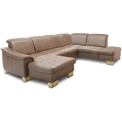 ComfortPlan Wohnlandschaft Infinity Mikrofaser Tabac