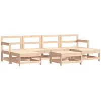 vidaXL 7-tlg. Garten-Lounge-Set Massivholz Kiefer