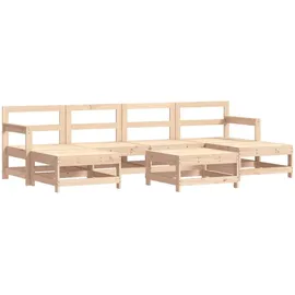 vidaXL 7-tlg. Garten-Lounge-Set Massivholz Kiefer