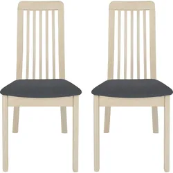 Esszimmerstuhl HAMMEL FURNITURE "Findahl by Hammel Line", grau (anthrazit), B:52cm H:100cm T:52cm, Stoff, Massivholz, Stühle, 2er Set, Massivholz, gepolsterte Sitzfläche, versch. Farbvarianten