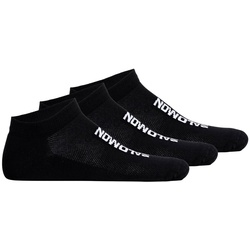 Salomon Unisex Sneakersocken, 3er Pack - EVERYDAY LOW, Mesh-Einsatz, atmungsaktiv, Logo Schwarz 36-38