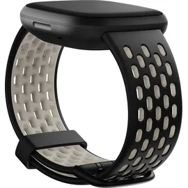 Fitbit Versa 3 / Sense, Schwarz/Mondweiß