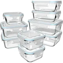 Frischhaltedose Glas 9-teiliges Set