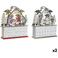Adventskalender Adventskalender DKD Home Decor Holz 34 x 8 5 x 36 5 cm