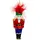 SIKORA Nußknacker mit Federschmuck besondere Weihnachtskugel Glas Figur Anhänger - Meisterstücke - BS712, Variante:rot - blau -grün