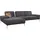 W.Schillig Ecksofa "run, Designsofa mit tollem Sitzkomfort, bequem, L-Form", grau (anthrazit w82), B:319cm H:88cm T:178cm, Longlife Xtra-Leder Z73: Naturwalkleder der Luxusklasse aus den erlesensten Rohhäuten.