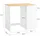 SoBuy BZR217 Waschmaschinenschrank 100 x 90 x 60 cm Weiß Holzwerkstoff