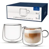 Villeroy & Boch Cappuccino-Glas, Set 2tlg. Artesano Hot&Cold Beverages Länge 13,6 x Breite 11 Höhe 9,5 cm