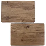 Frank Flechtwaren Platzmatte Holzoptik, im 2er Set
