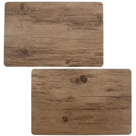 Frank Flechtwaren Platzmatte Holzoptik, im 2er Set