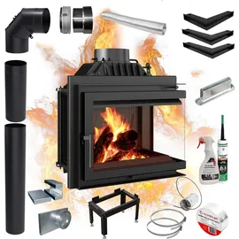 Kratki Rechter Kamin-Einsatz KRATKI SIMPLE 8kW Schließset