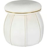 360 Living Hocker Corin 100 elfenbein gold H/D: ca. 51,5x51,5 cm - elfenbein, gold