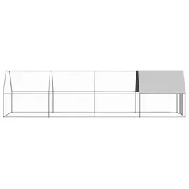 vidaXL Outdoor-Hühnerkäfig 2x8x2 m Verzinkter Stahl