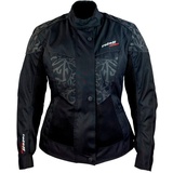 ROLEFF RACEWEAR Mesh Motorradjacke Lady Messina, Schwarz, Größe XXL