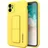 COFI iPhone 11 Silikon Hard Case Kickstand Hülle Gelb