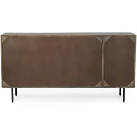 BIZZOTTO Sideboard Stanwood 200 x 85 x 45 cm Beige / Schwarz