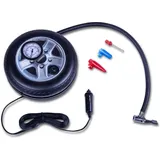 VONROC Mini Kompressor 12V – Mit Manometer – Max. 10 bar – inkl. 3 Adaptern