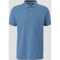 S.Oliver Poloshirt aus Baumwollpiqué, Herren, blau, S