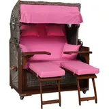 WebaVita Strandkorb Bali Mahagoni Rosa