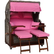 WebaVita Strandkorb Bali Mahagoni Rosa
